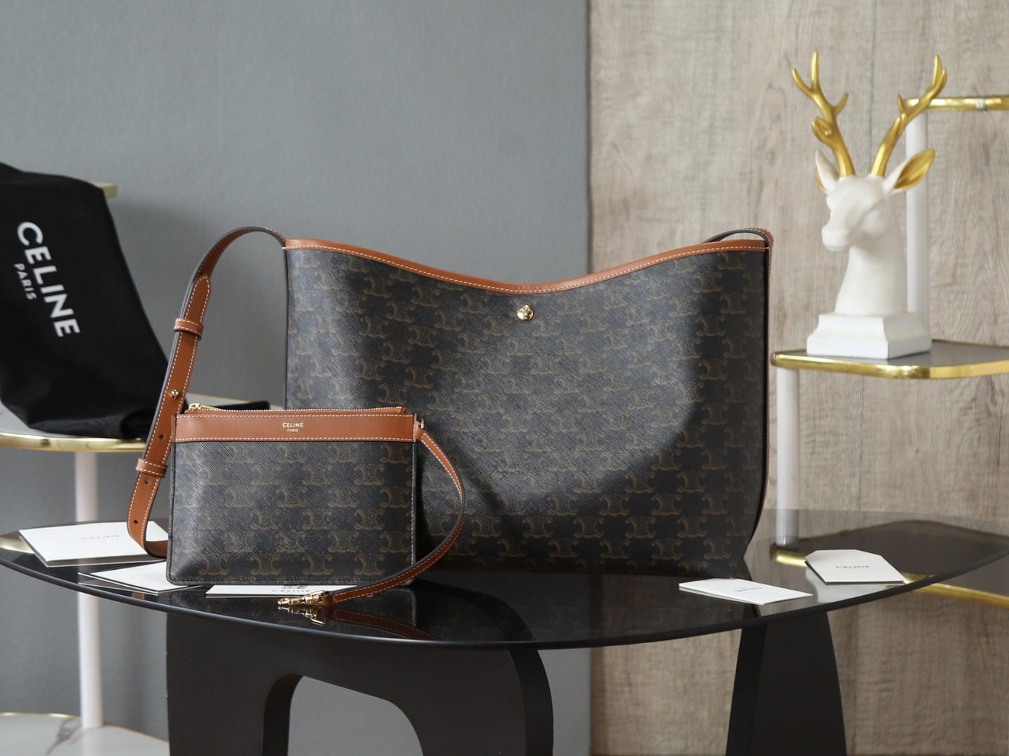 CELINE New Monogram Soft Shopper Large Bag