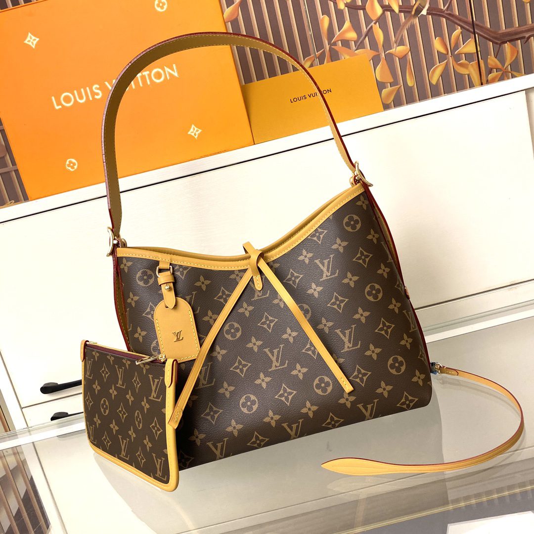LV CarryAll Small Bag Monogram Canvas Leather Trim