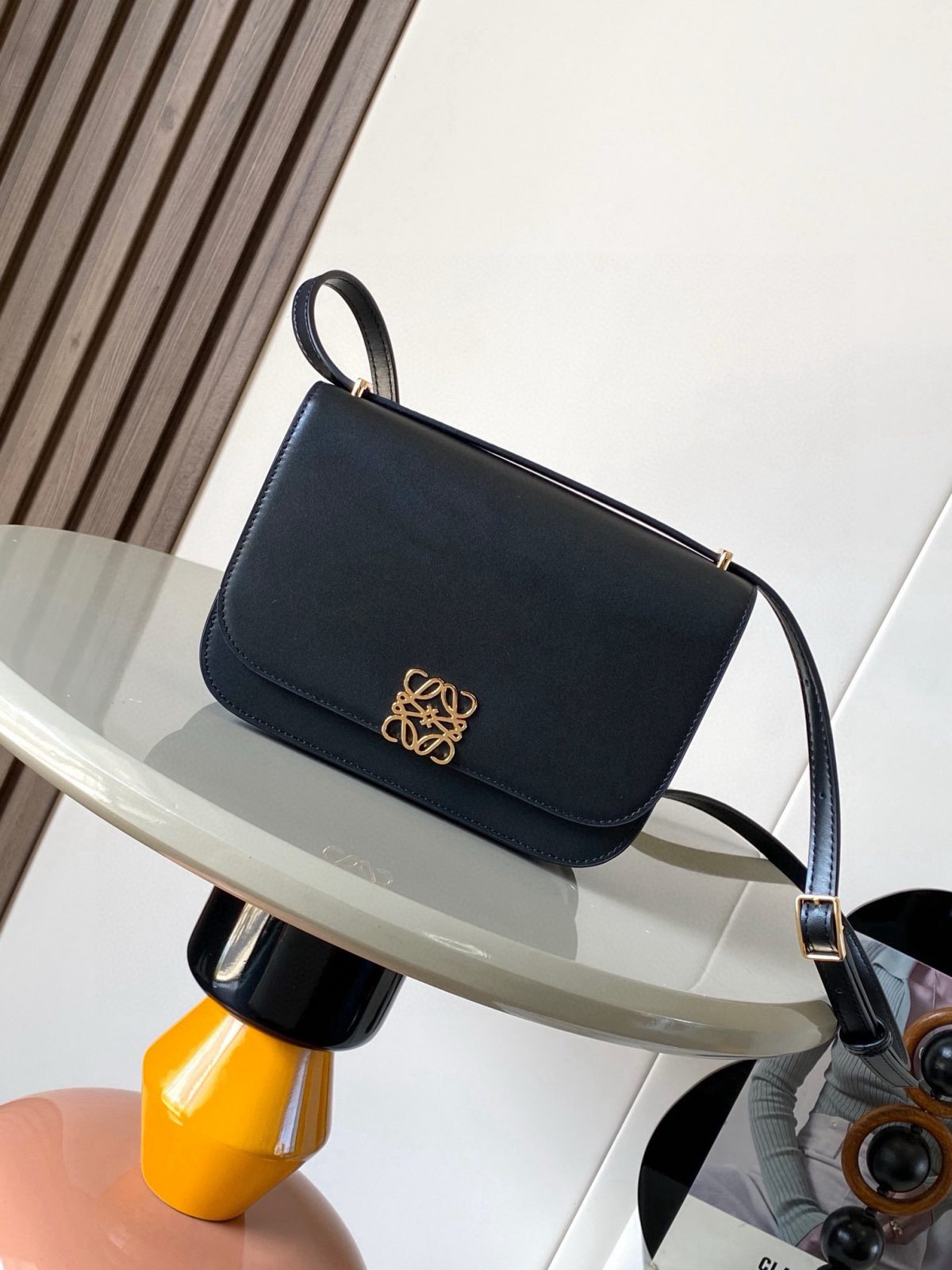 Loewe Mini Goya 9087 Silk Calfskin Handbag