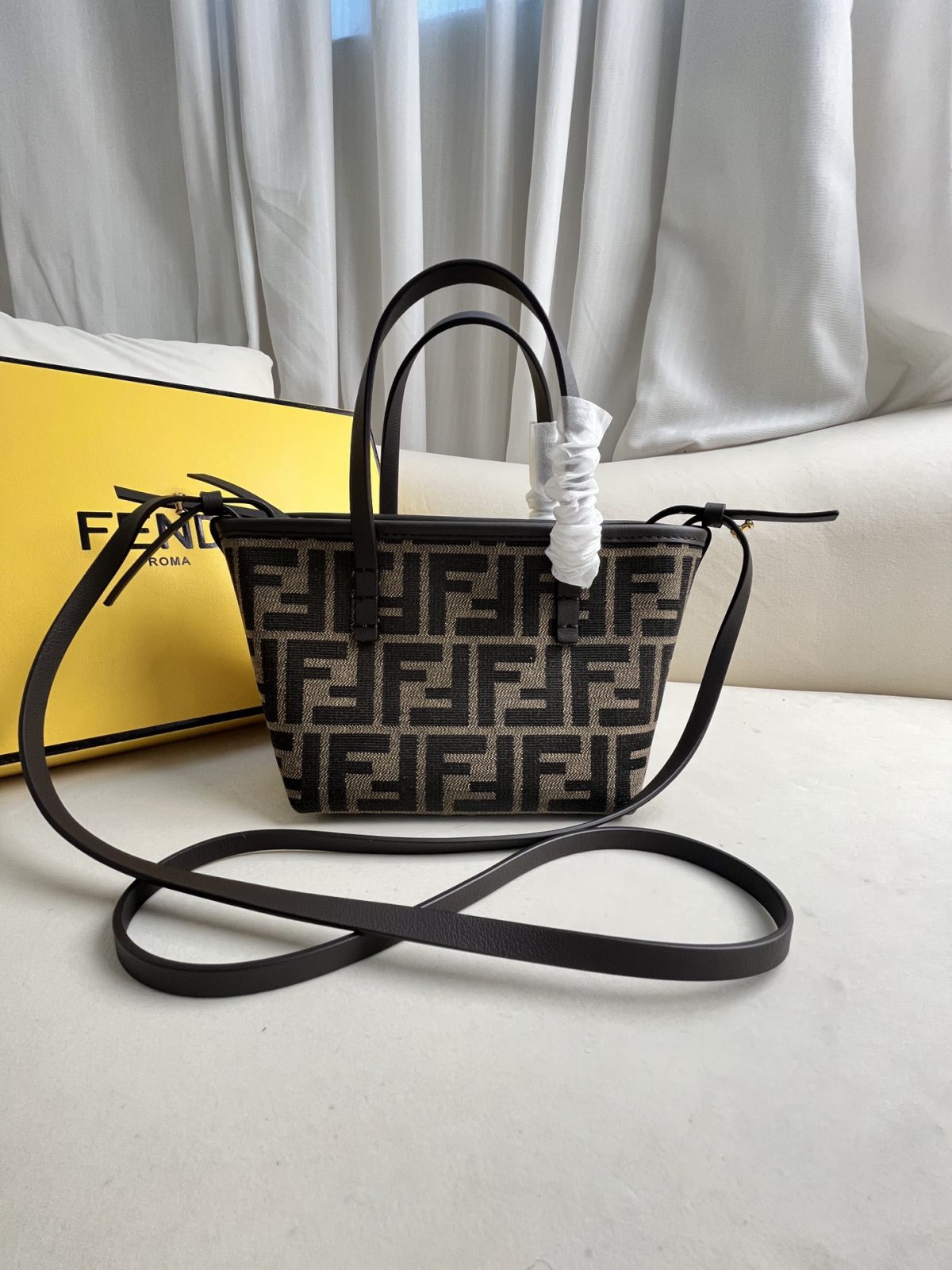 Fendi Roll Mini Basket Bag Vintage Monogram