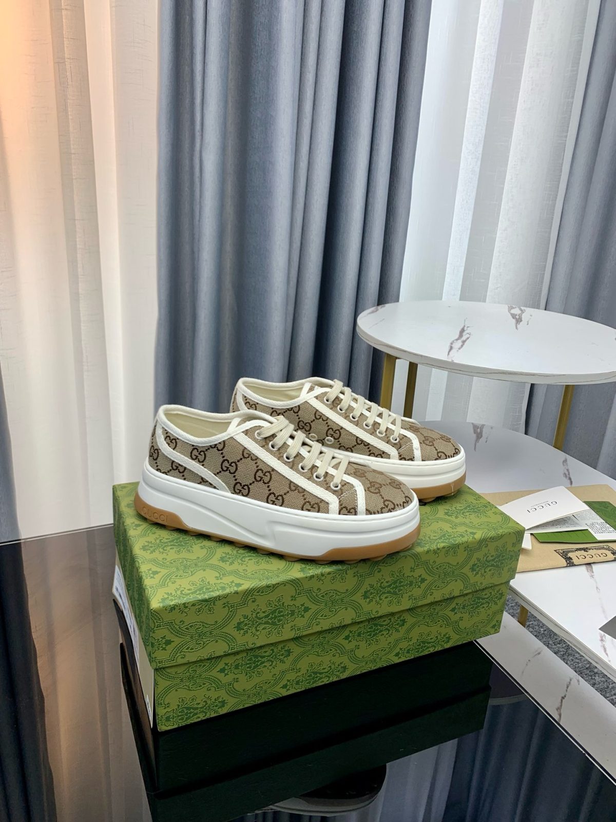 Gucci Monogram Canvas Casual Platform Shoes