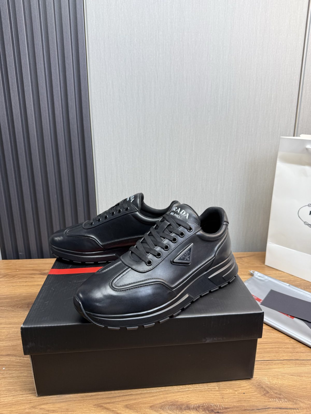 Prada Men's Cowhide Leather Shoes