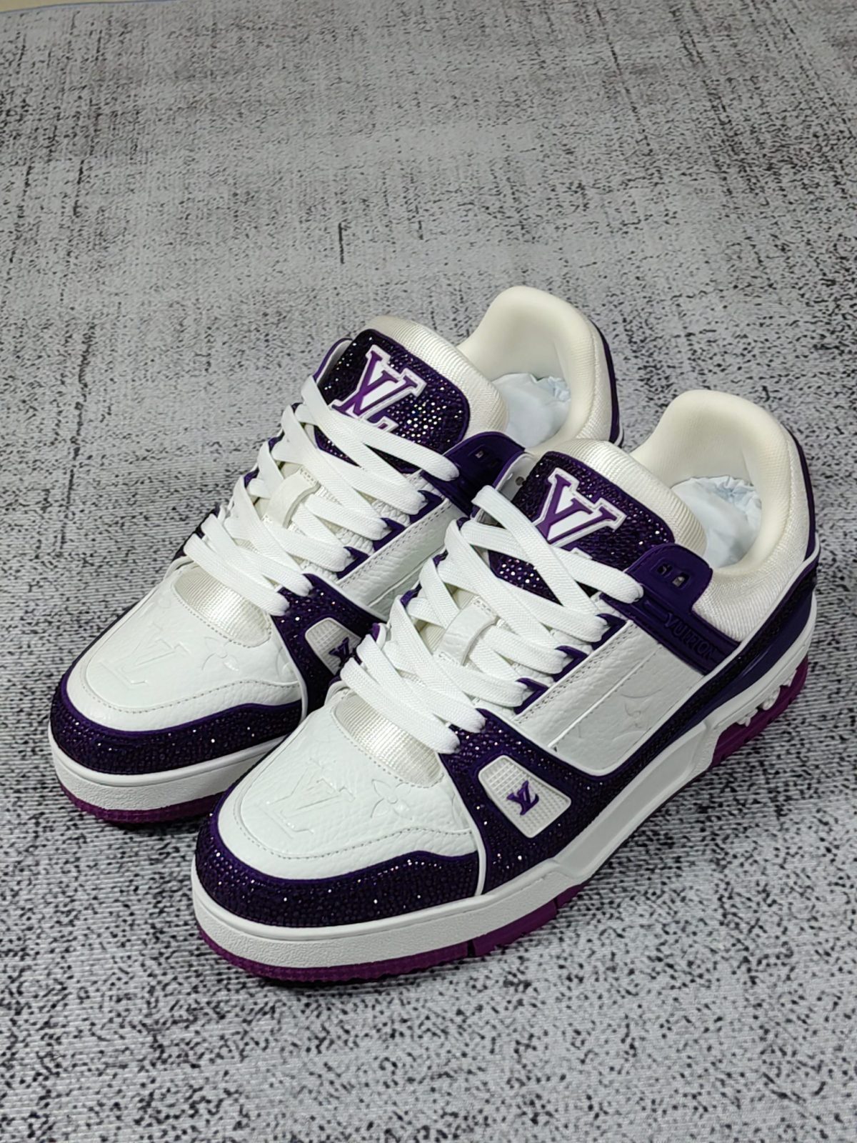 LV Rhinestone Men Women Casual Shoes