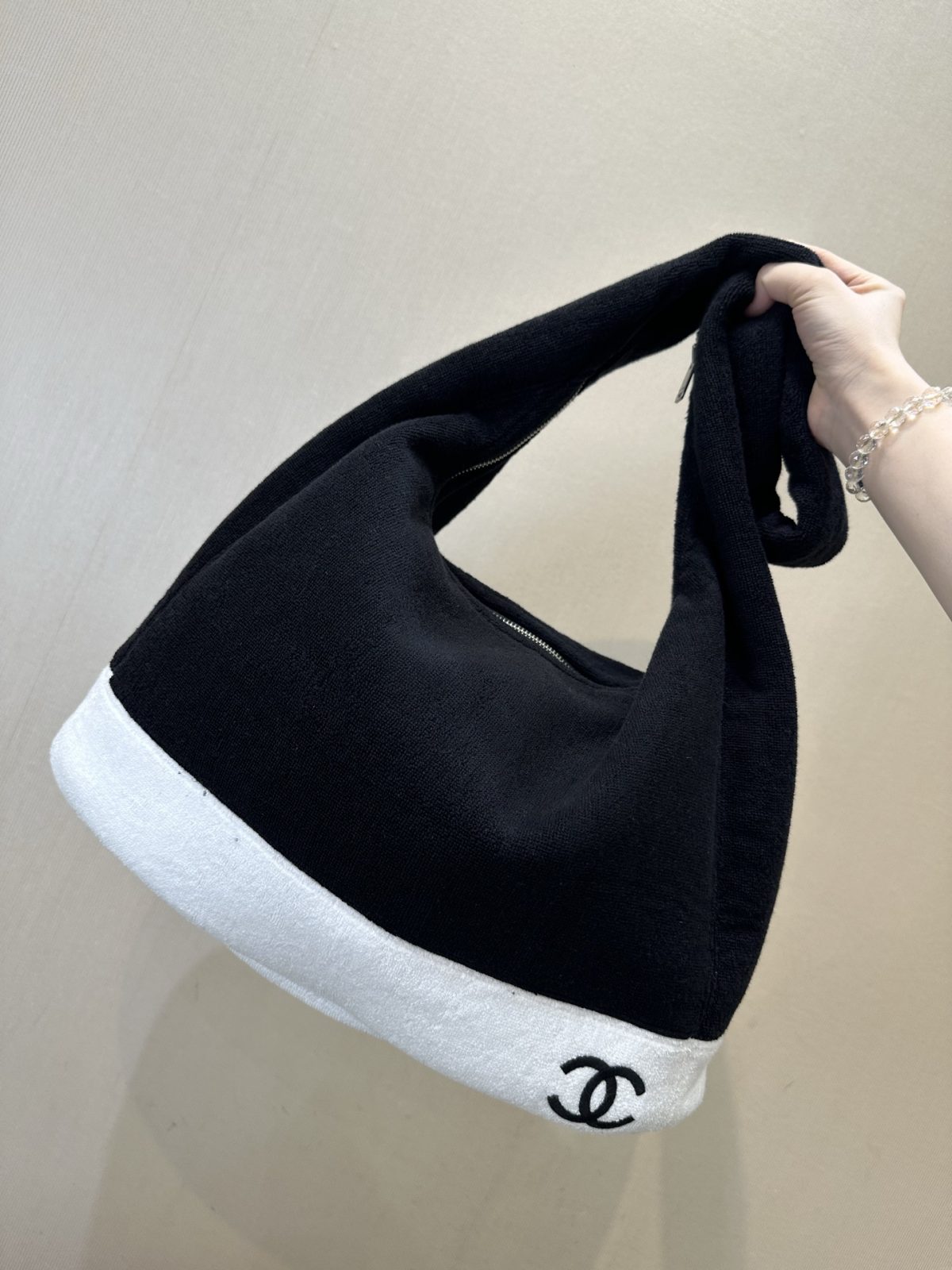 Chanel Classic Black White Tote Bag
