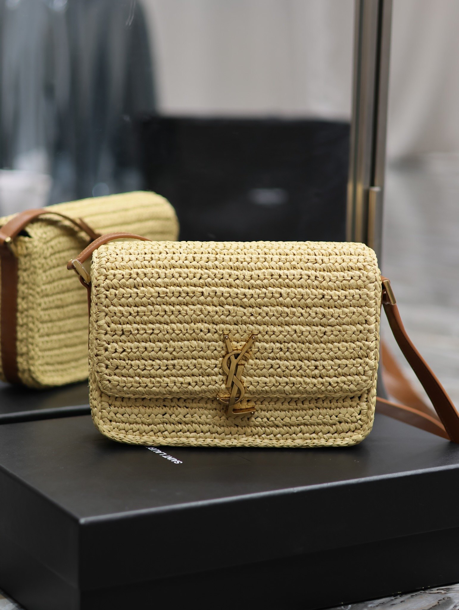 YSL Solferino Box Woven Bag 634305