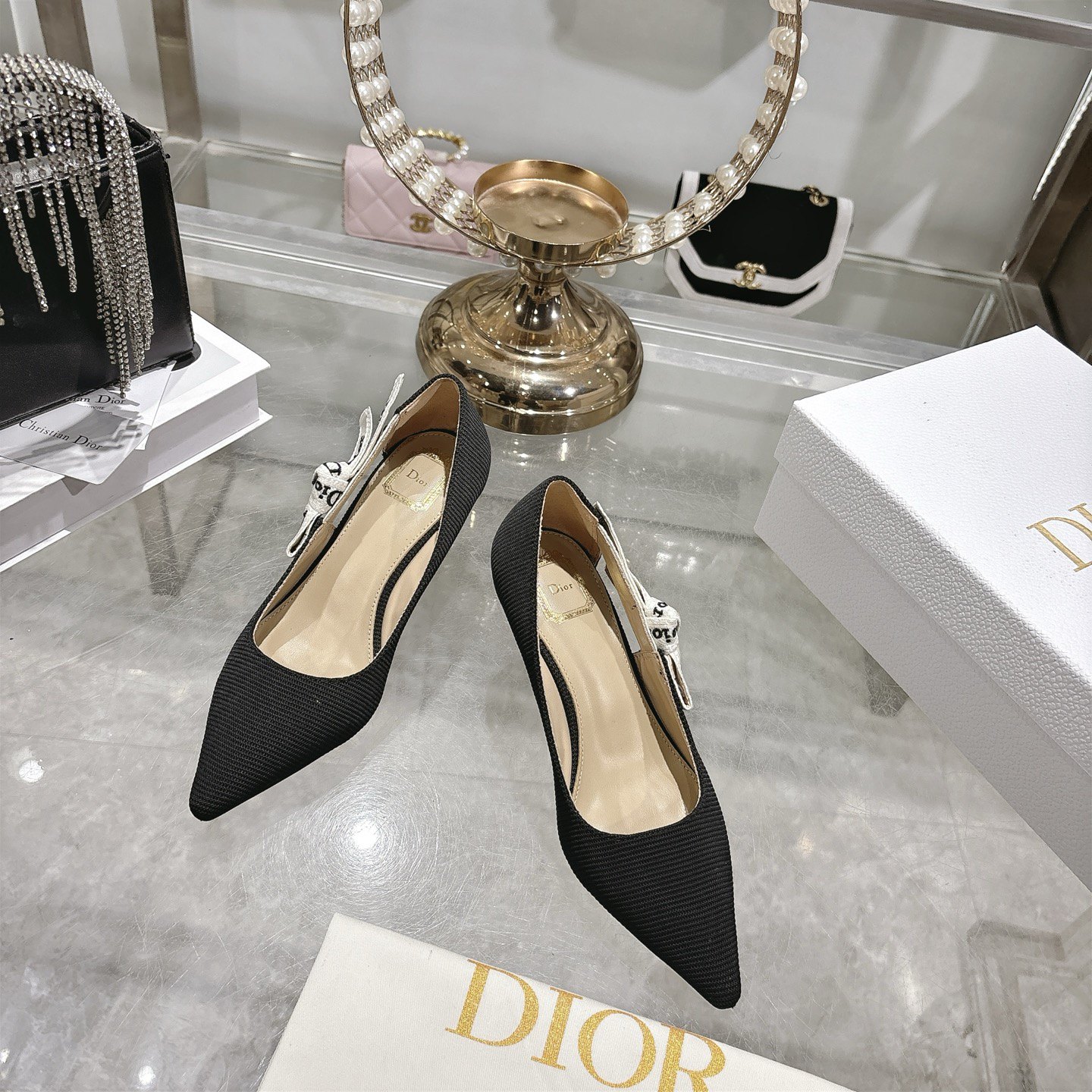 Dior Ribbon Bow Women Heels