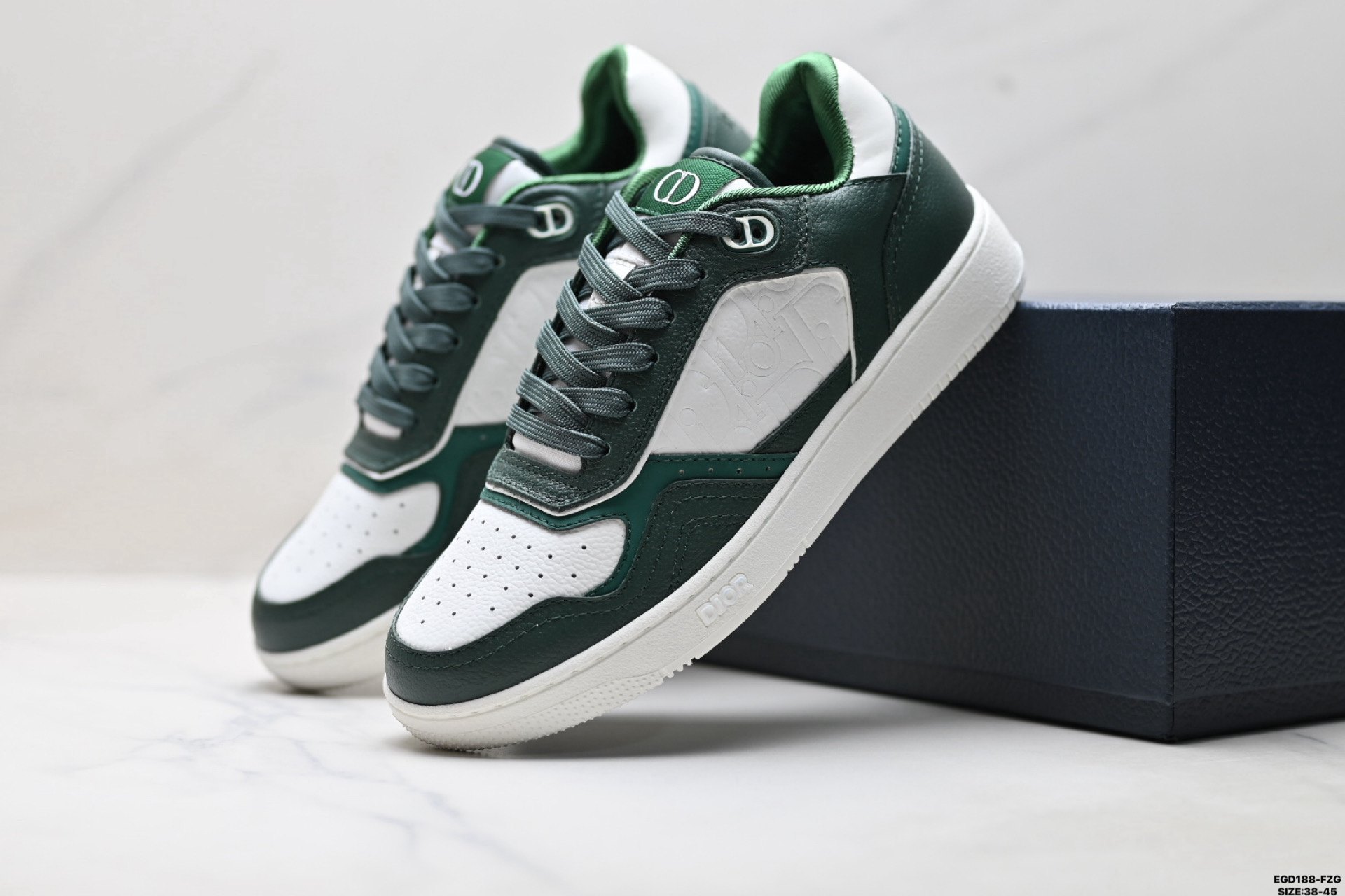 Dior B27 Calfskin Fabric Logo Low-Top Sneakers Men