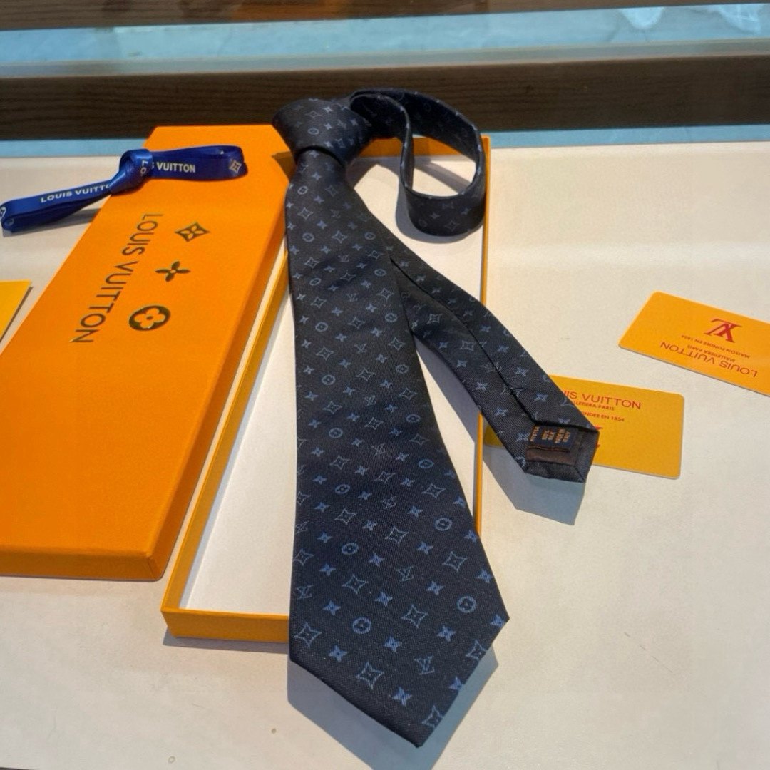 Louis Vuitton Men's Micro Logo Jacquard Tie