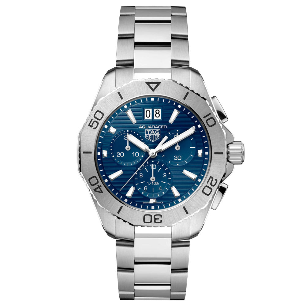 TAG Heuer Aquaracer Professional 200 40mm Blue Dial Chronograph Quartz Gents Watch CBP1113 BA0627