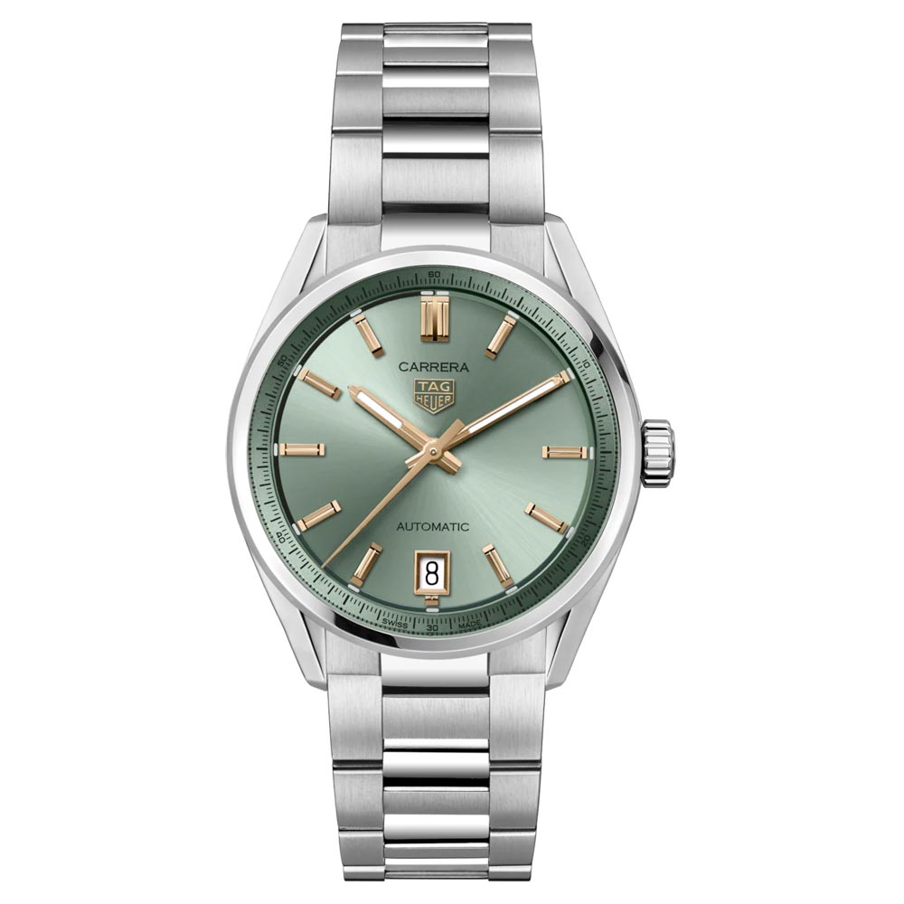 TAG Heuer Carrera Date 36mm Green Dial Automatic Ladies Watch WBN2312 BA0001
