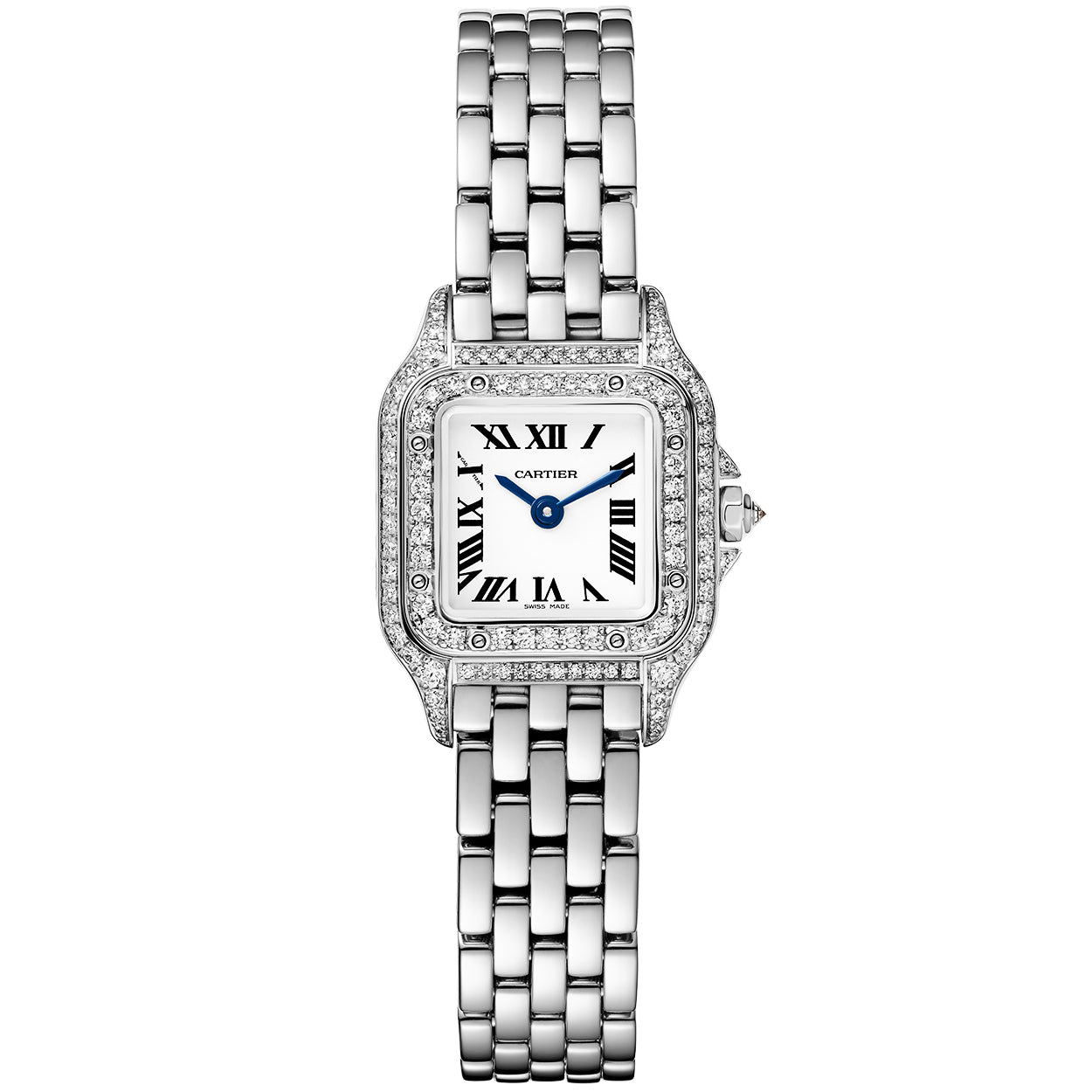 Panthere de Cartier Mini 18ct White Gold Diamond Set Watch