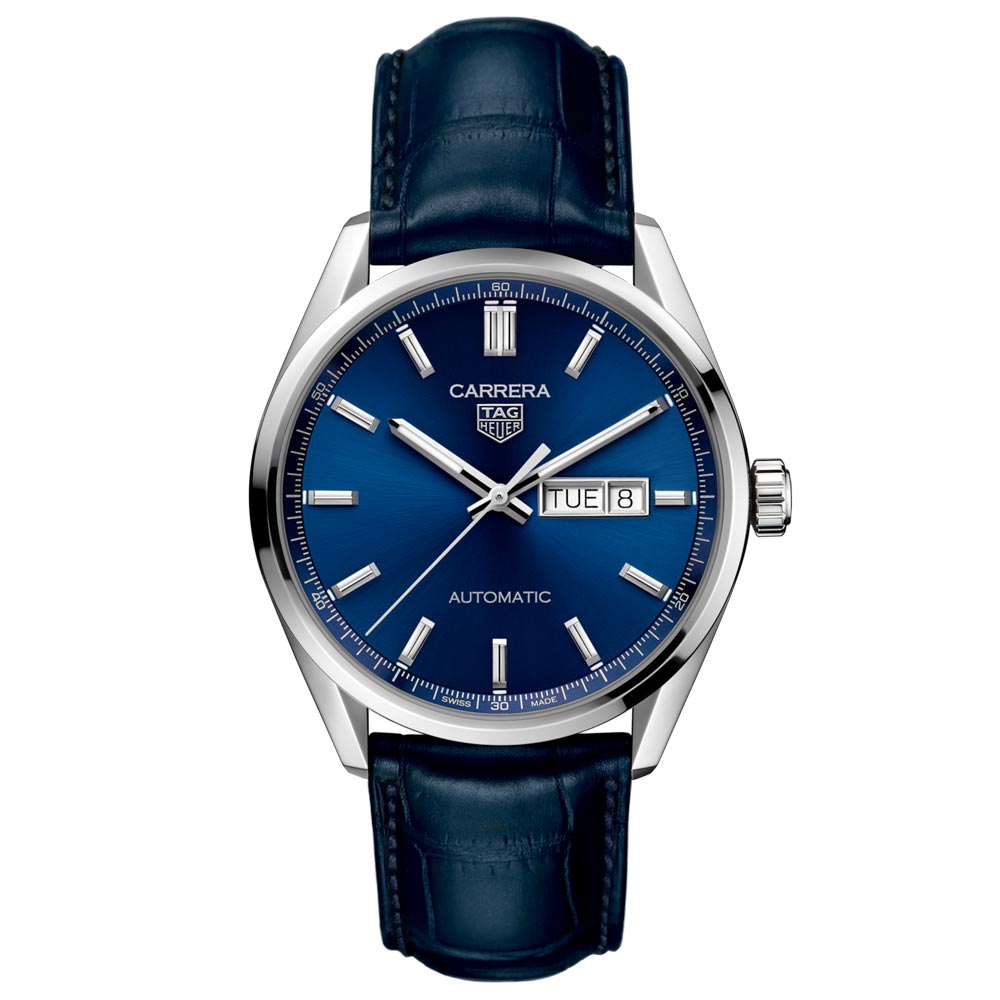 TAG Heuer Carrera Day Date 41mm Blue Dial Automatic Gents Watch WBN2012 FC6502