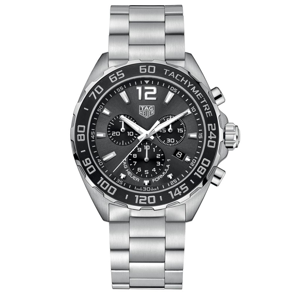 TAG Heuer Formula 1 43mm Grey Dial Quartz Chronograph Gents Watch CAZ1011 BA0842