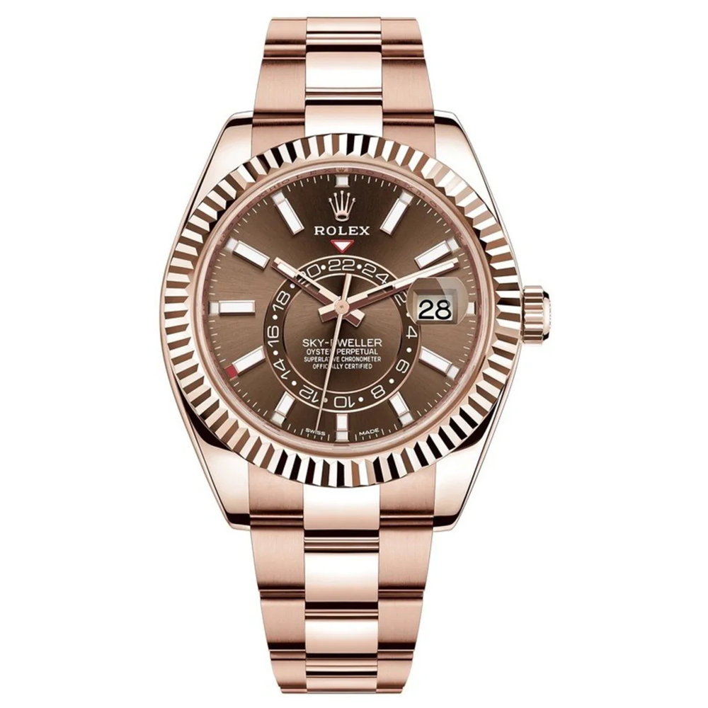 ROLEX Sky Dweller 42mm Brown Dial Rose Gold Watch M326935 0006