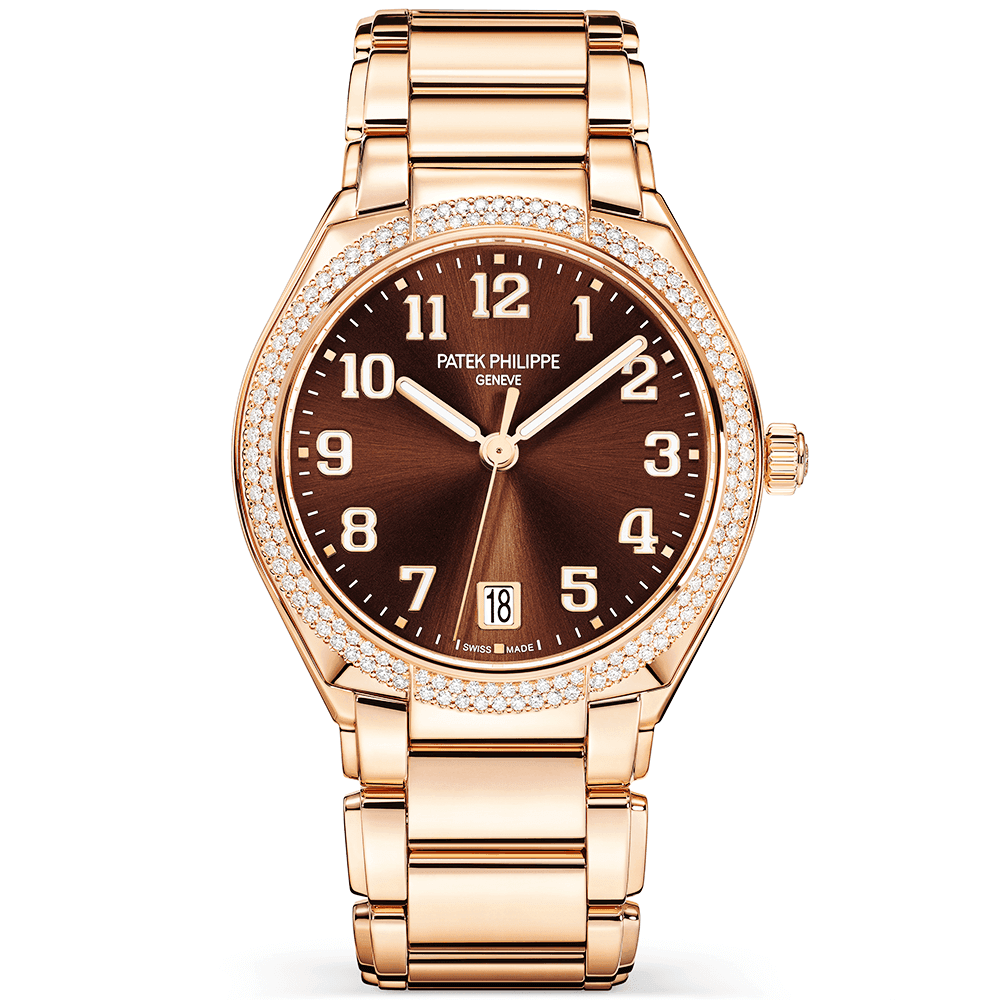 Patek Philippe Twenty 4 36mm 18ct Rose Gold & Brown Sunburst Dial Ladies Watch