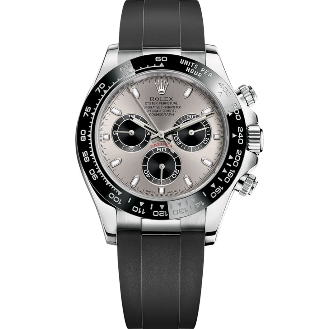 Rolex Daytona White Gold Steel Dial Oysterflex Strap 116519ln 0027