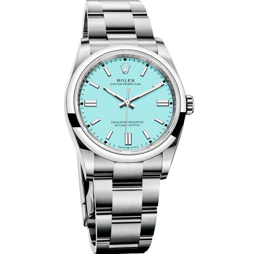 Rolex Oyster Perpetual 41 124300 Tiffany Blue Dial Watch