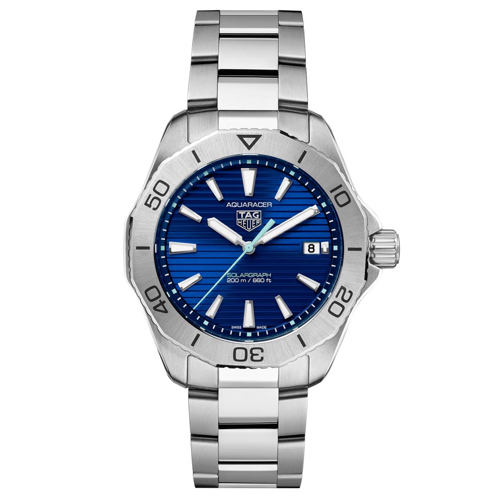 TAG Heuer Aquaracer Professional 200 Solargraph Blue Dial 40mm Quartz Gents Watch WBP1113 BA0000
