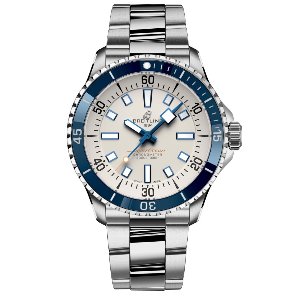 Breitling Superocean 42mm Silver Dial Automatic Gents Watch A17375E71G1A1