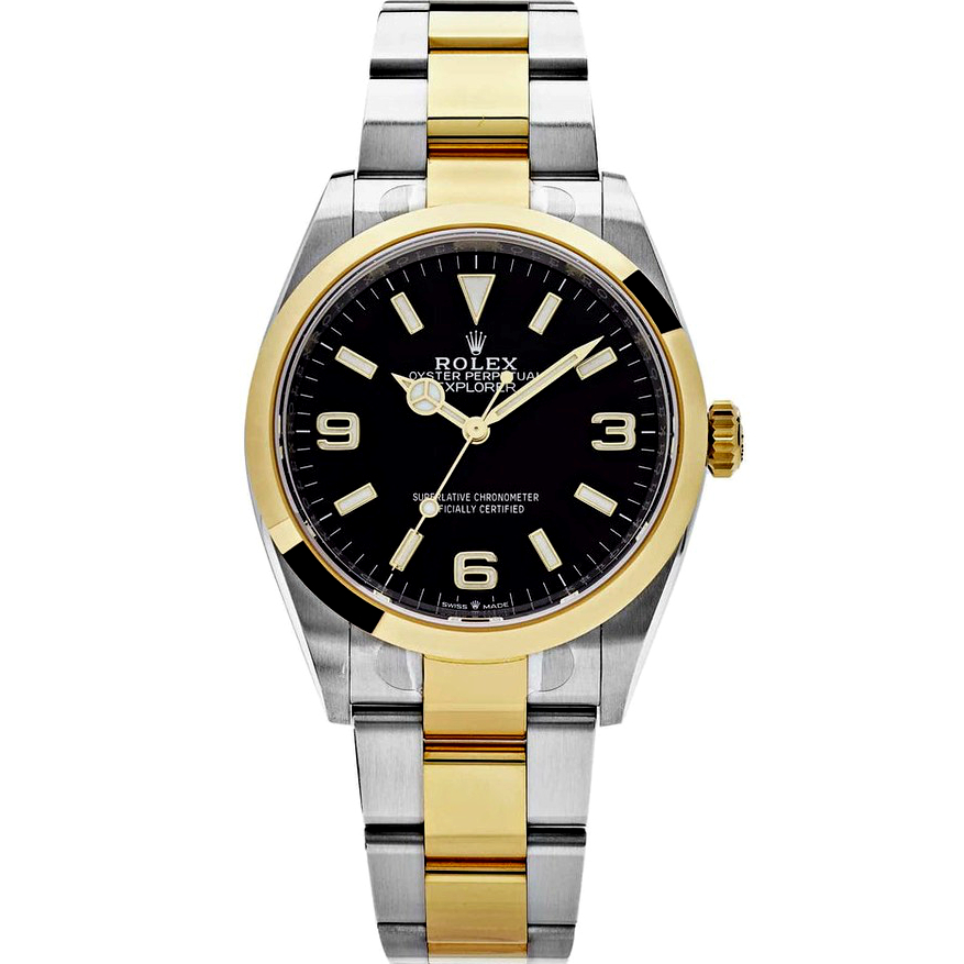 Rolex Explorer124273 Black Dial Bi Metal Watch