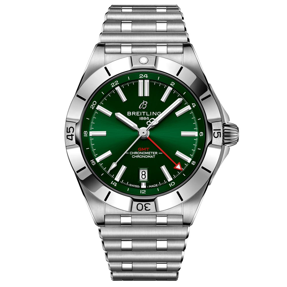 Breitling Chronomat GMT 40mm Green Dial Automatic Gents Watch A32398101L1A1