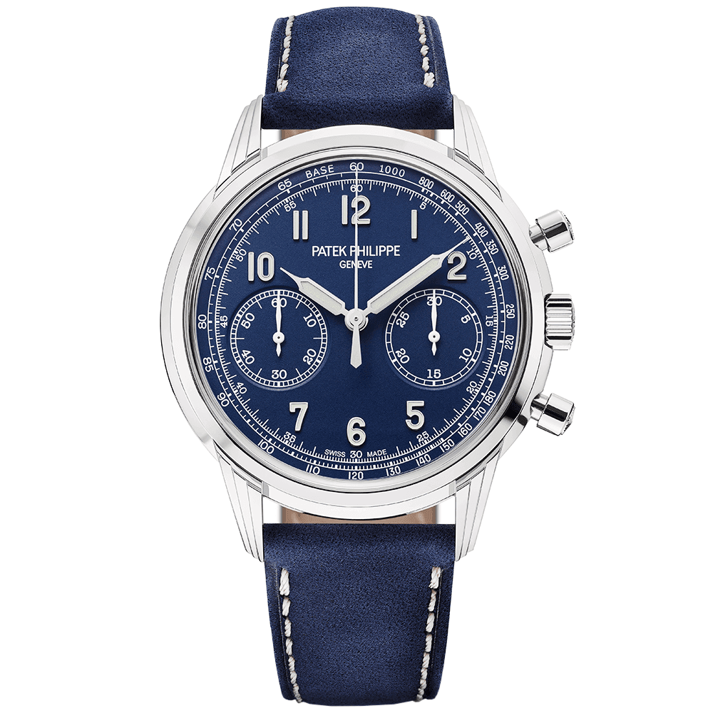Patek Philippe Complications 41mm Blue Dial Manual Wind Chronograph Watch