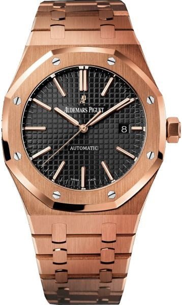 Audemars Piguet Royal Oak Selfwinding 18K Rose Gold Black Dial