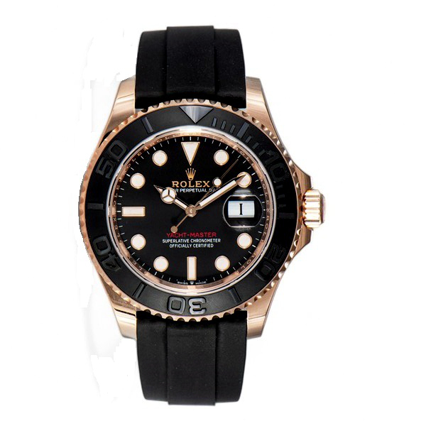 ROLEX Yacht Master 116655 18K Rose Gold Oysterflex Band