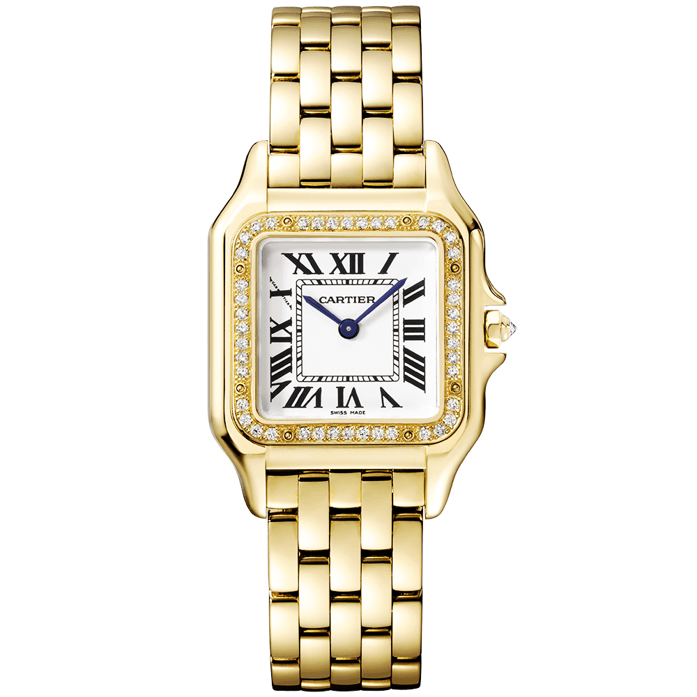 Panthere de Cartier Medium 18ct Yellow Gold Diamond Set Watch