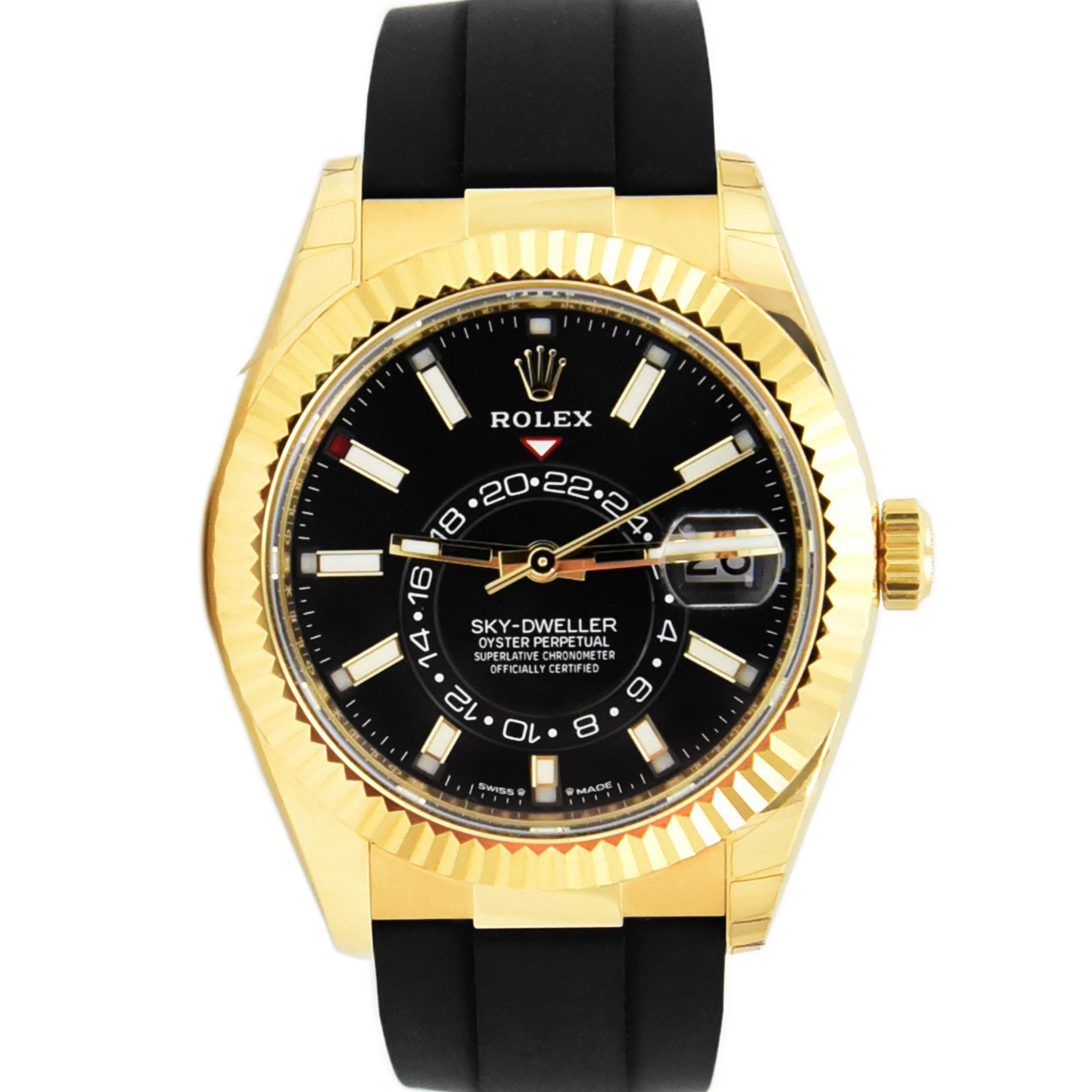 Rolex Sky Dweller Yellow Gold Oysterflex Watch