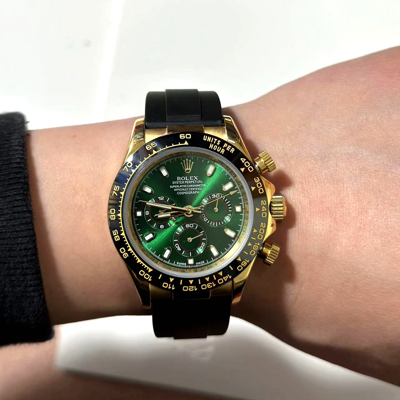 Rolex 18K YG John Mayer green Daytona Cosmograph 116508