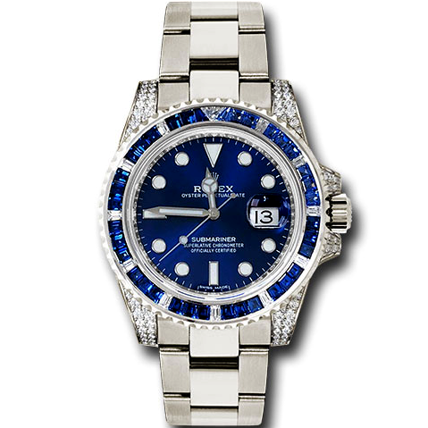 Rolex Submariner Date 116659 SABR 18K Blue Diamonds Sapphires
