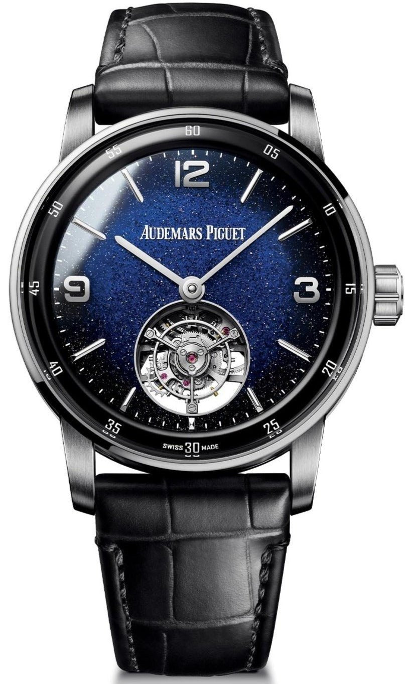 Audemars Piguet Selfwinding Flying Tourbillon White Gold Blue Dial
