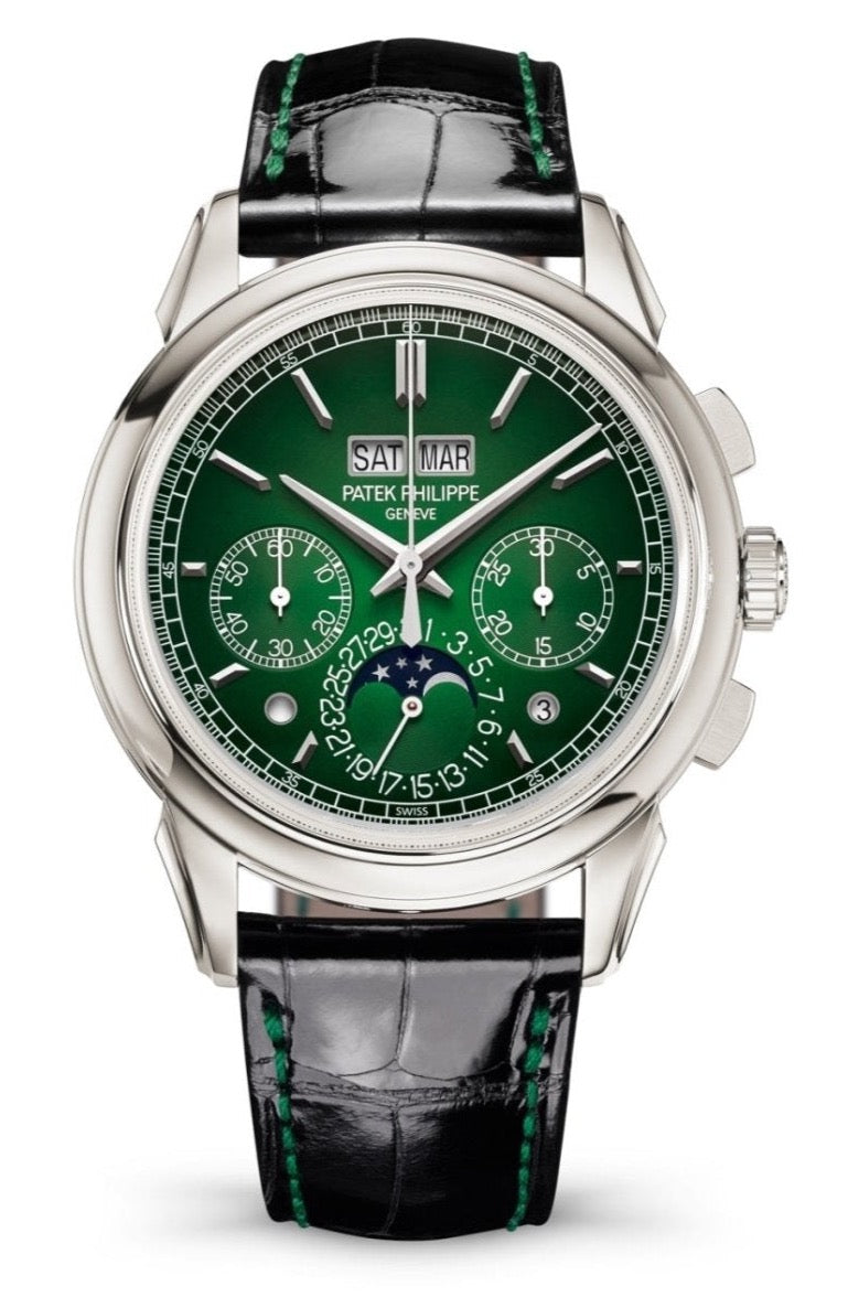 Patek Philippe Perpetual Calendar Chronograph Grand Complications Platinum Green Dial 5270P 0014