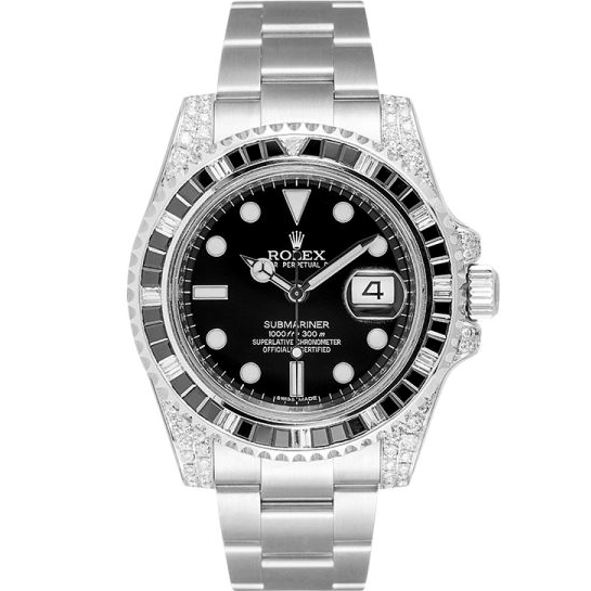 Rolex Submariner Silver Black Diamond 40mm 116659SABR