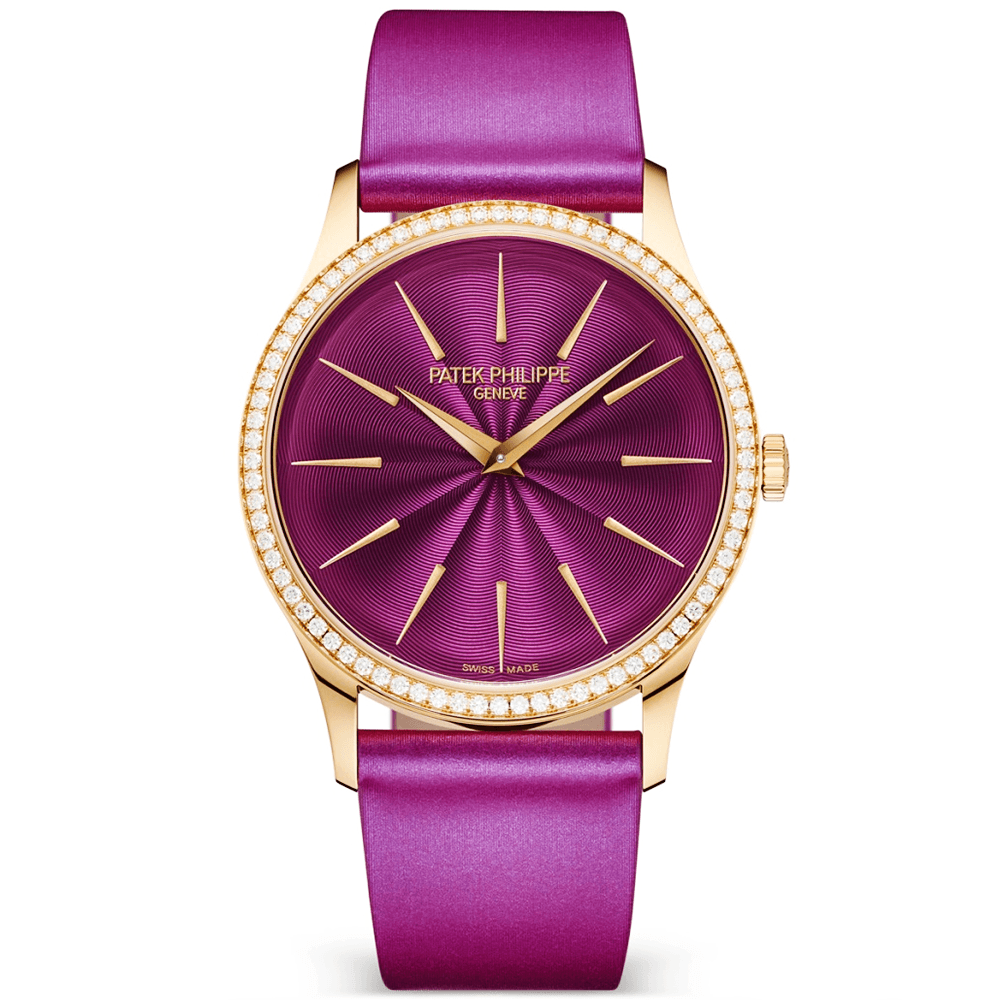 Patek Philippe Calatrava 18ct Rose Gold 35mm Purple Dial Ladies Automatic Watch