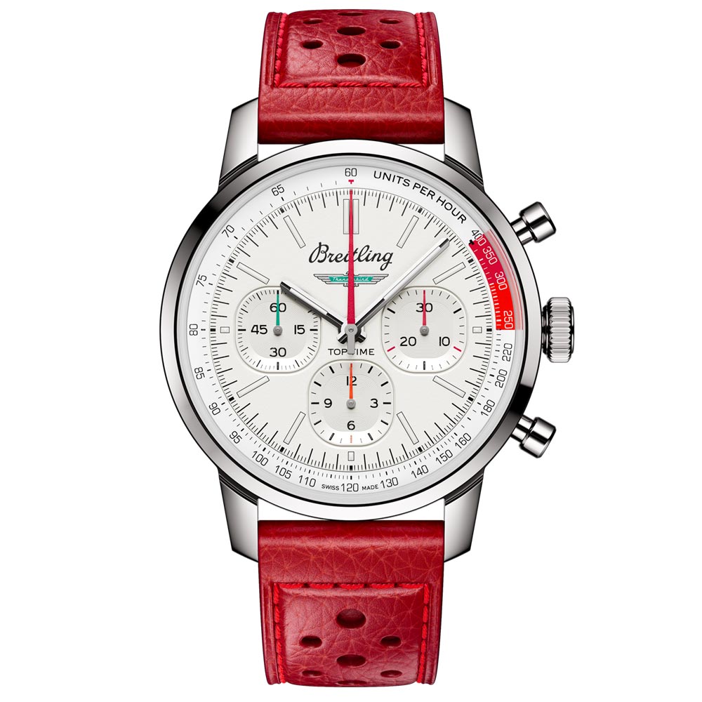 Breitling Top Time B01 Ford Thunderbird 41mm White Dial Automatic Chronograph Gents Watch AB01766A1A1X1