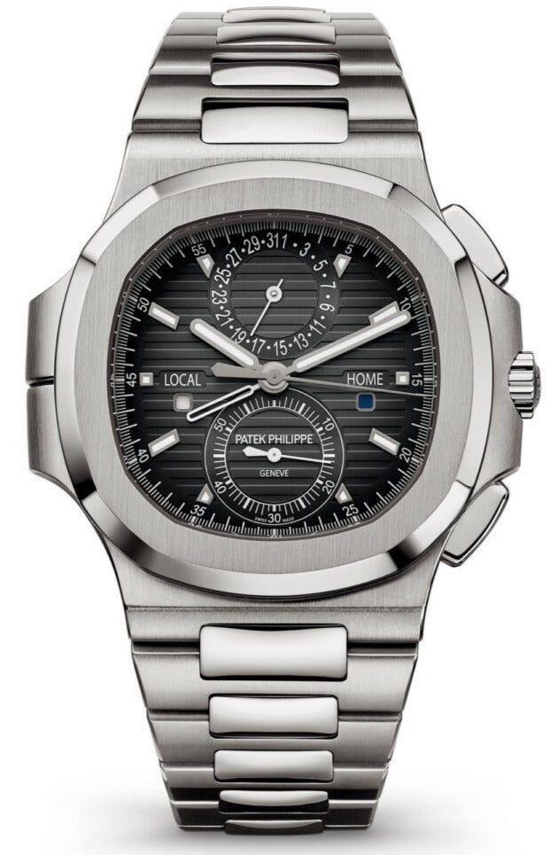 Patek Philippe Nautilus Travel Time Chronograph Stainless Steel Black Gradated Dial Ref# 59901A 001