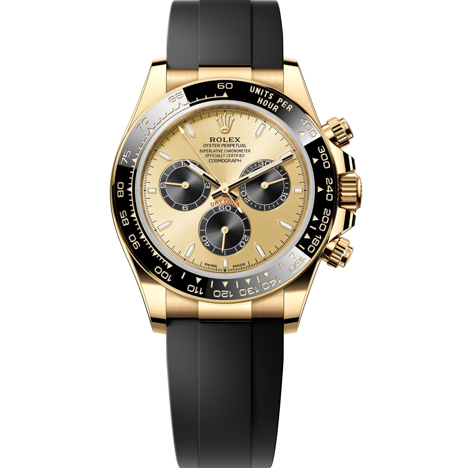 Rolex Daytona Gold Steel Dial Oysterflex Strap 116519ln