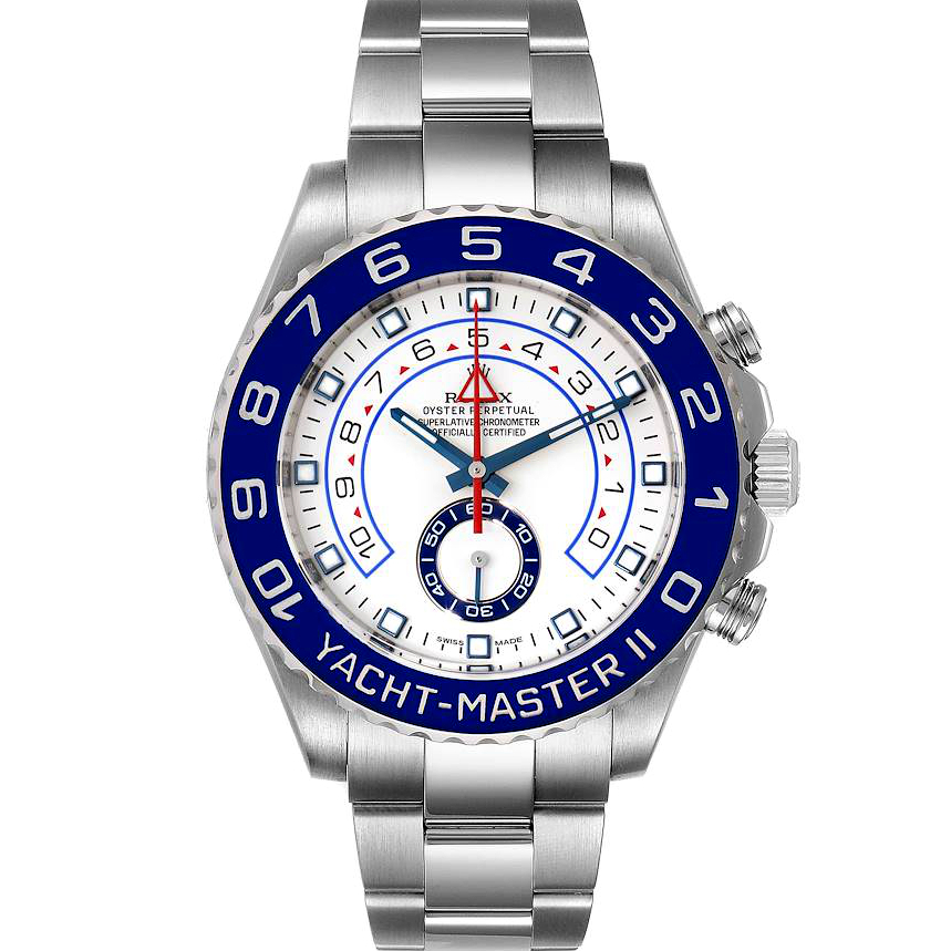 Rolex Yachtmaster II 44 Blue Cerachrom Bezel Mens Watch 116680