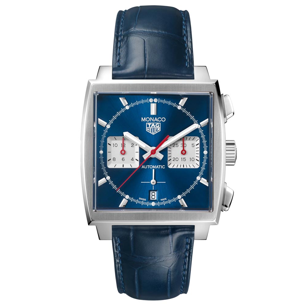 TAG Heuer Monaco 39mm Blue Dial Automatic Chronograph Gents Watch CBL2111 FC6453