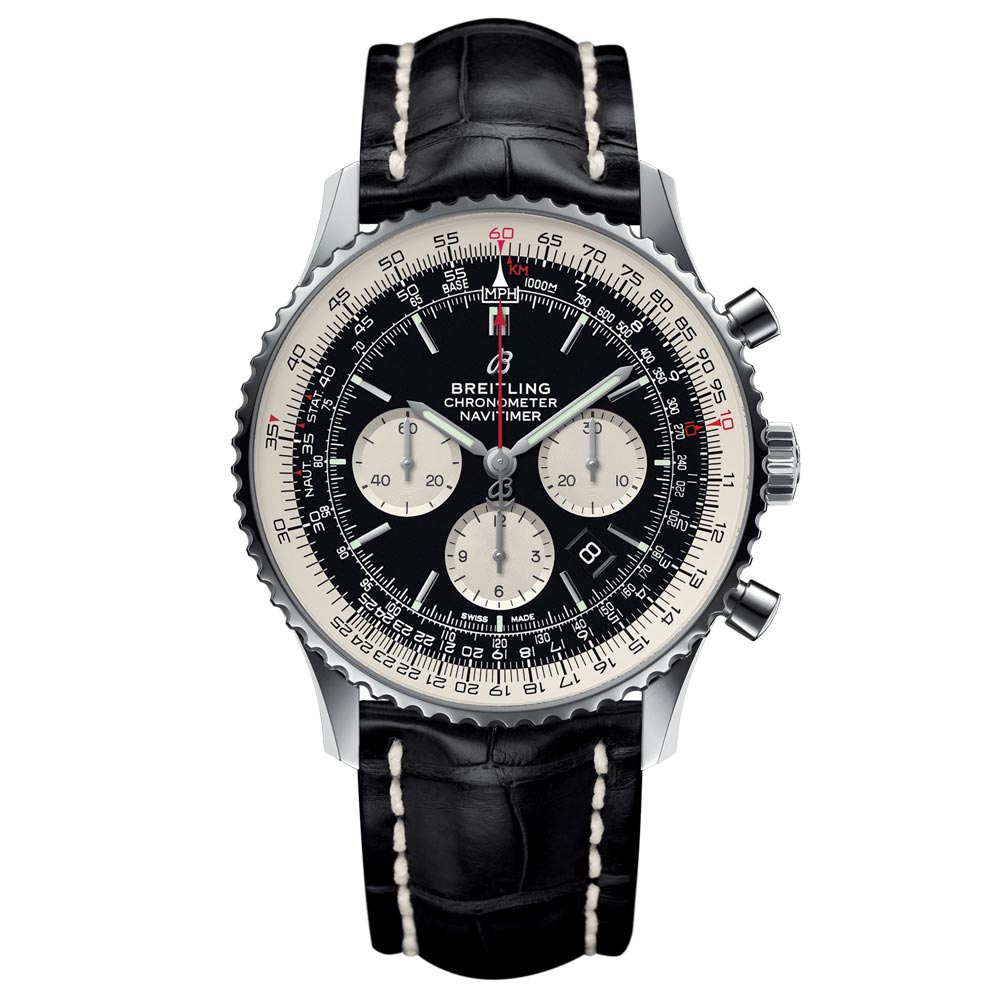 Breitling Navitimer B01 Chronograph 46mm Black Dial Automatic Gents Watch AB0127211B1P1