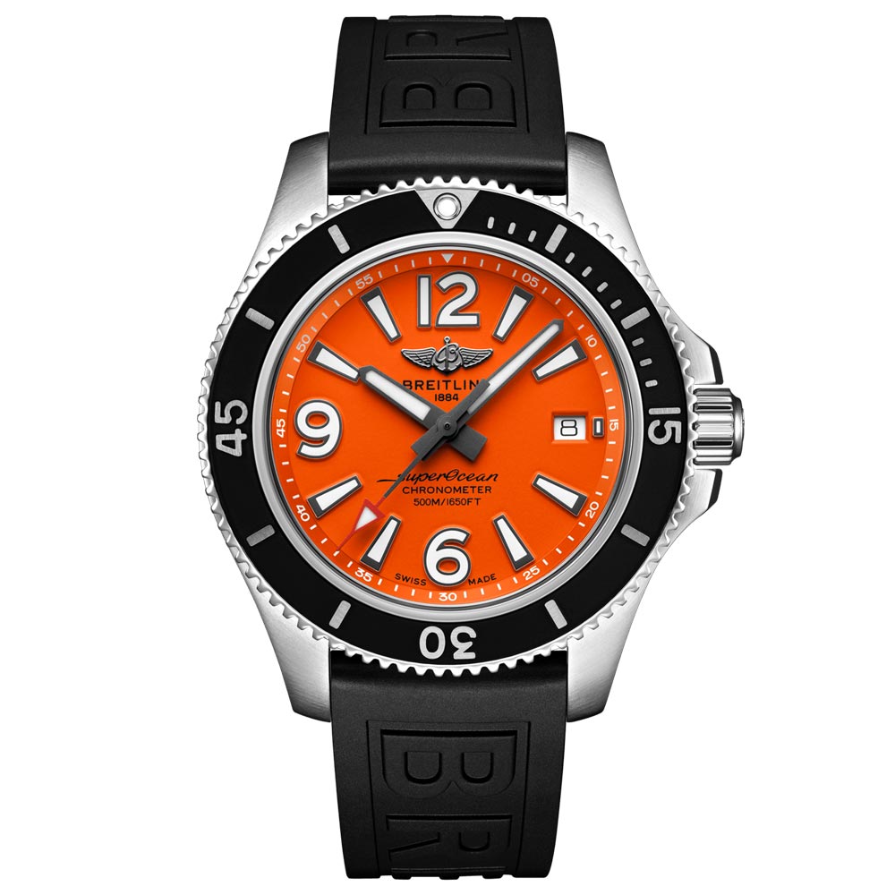 Breitling Superocean 42mm Orange Dial Automatic Gents Watch A17366D71O1S2