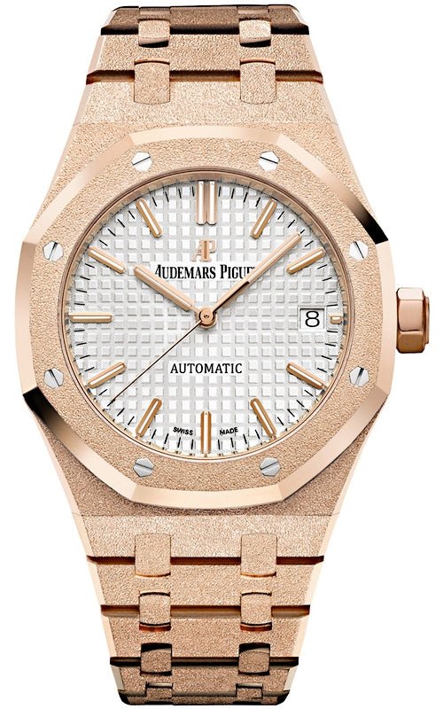 Audemars Piguet Royal Oak Lady Ladies 37mm Frosted Rose Gold White Dial