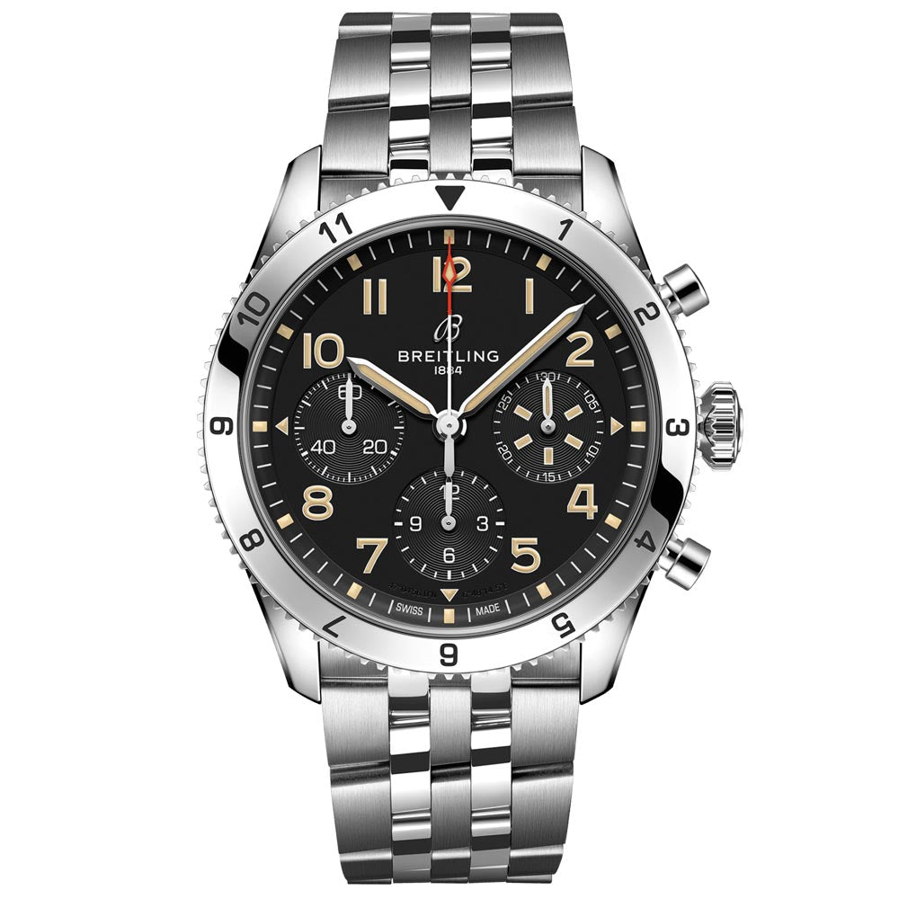 Breitling Classic AVI P-51 Mustang 42mm Black Dial Automatic Chronograph Gents Watch A233803A1B1A1