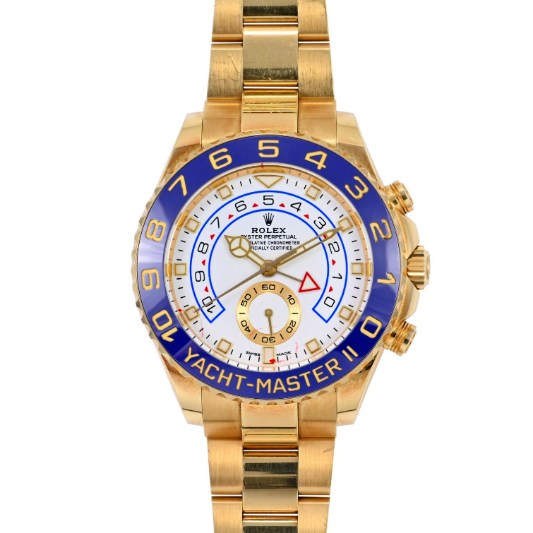 Rolex Yellow Gold Yacht-Master II 44 Watch - White Dial - 116688