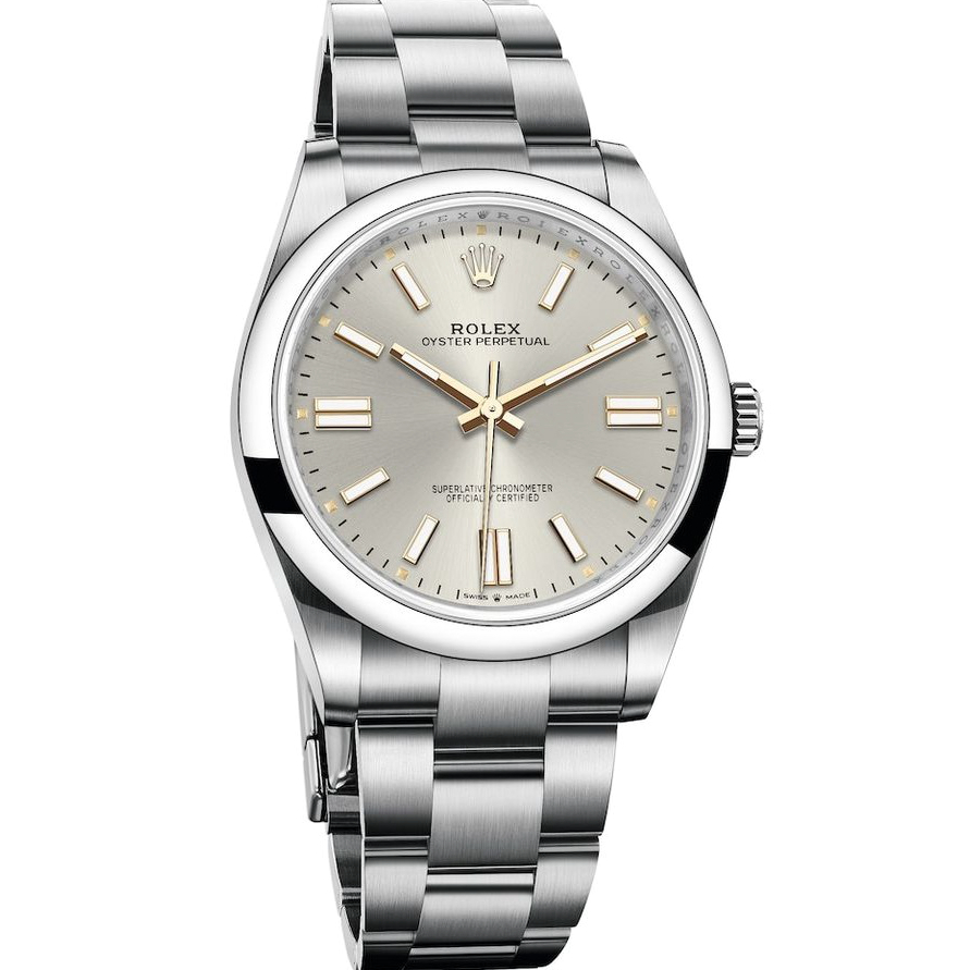 Rolex Oyster Perpetual 41 124300 Silver Dial Watch