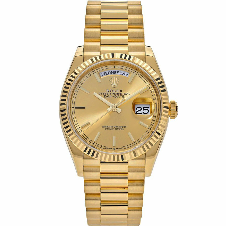 Rolex 18K Yellow Gold Day Date President 118238 Watch
