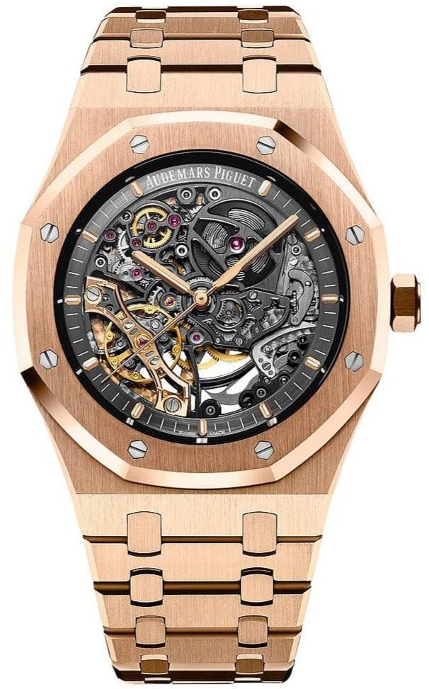 Audemars Piguet Royal Oak Rose Gold 41mm Double Balance Wheel Openwork Skeleton