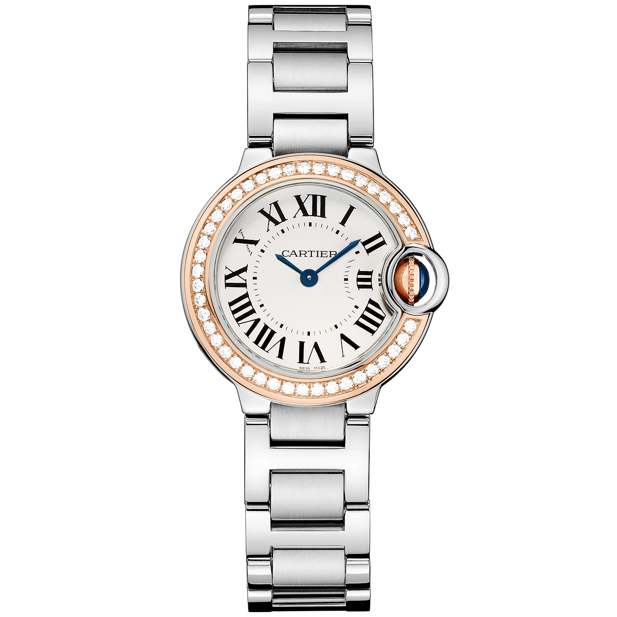 Ballon Bleu de Cartier 28mm Two Tone Diamond Bezel Watch